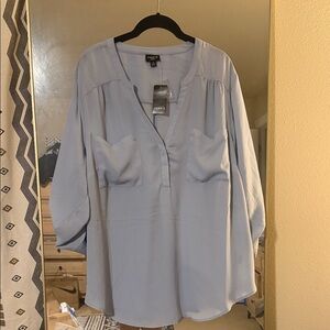 Torrid Harper Light Blue Women's Blouse